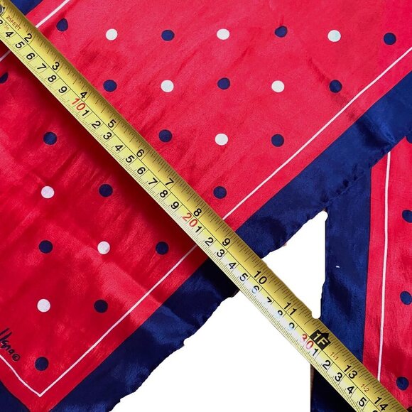 Vintage Vera Neuman polka dots silk hand rolled  hem scarf - Picture 11 of 13